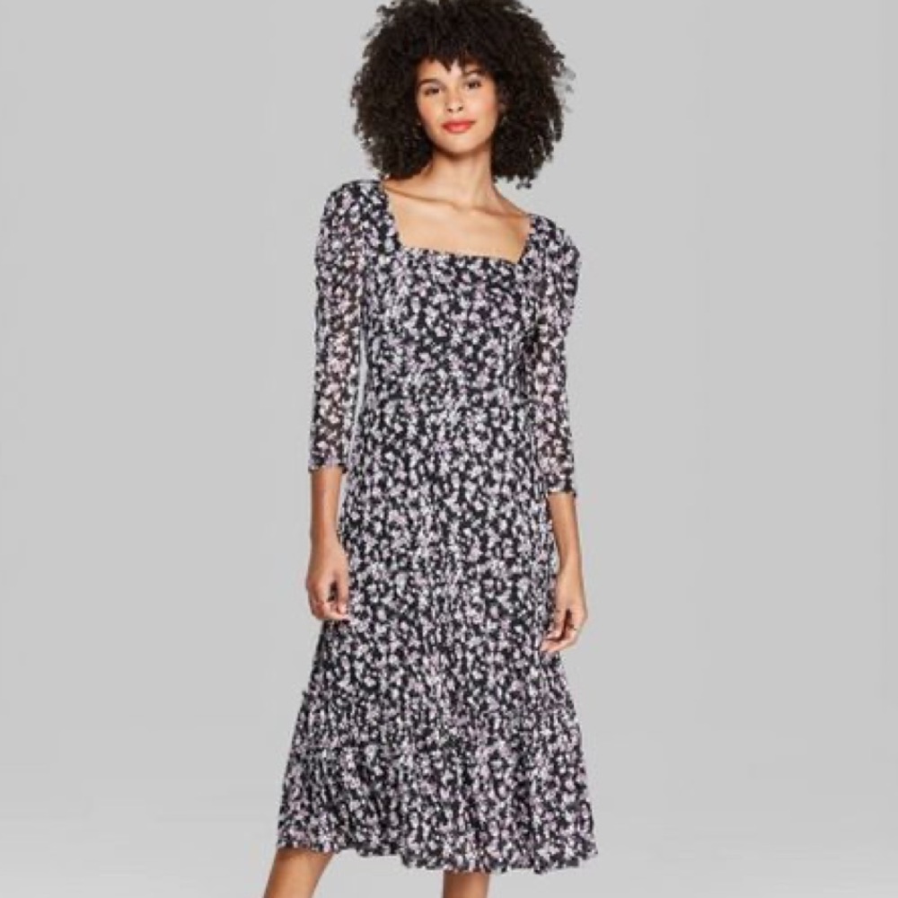 Target Wild Fable square neck midi dress